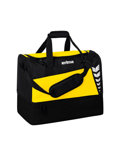 7232316 SIX WINGS SPORTS BAG WITH BOTTOM COMPARTMENT CURACAO/BLACK