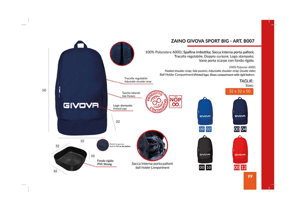 GIVOVA SPORT BIG BACKPACK B007