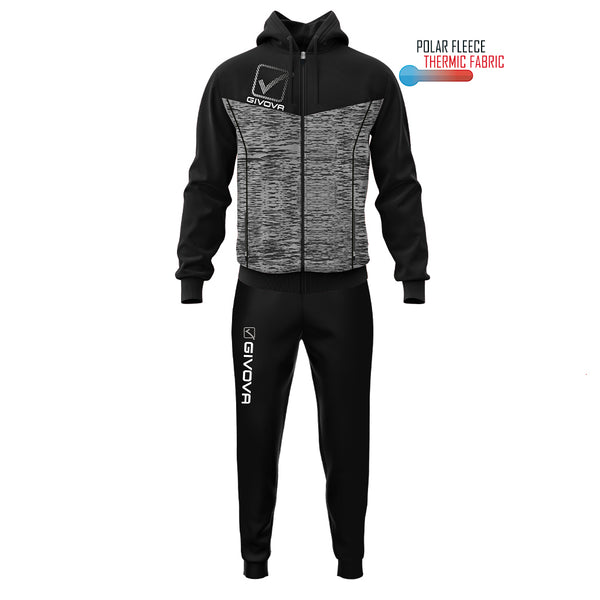 MELANGE VISA TRACKSUIT WITH POLARFLEECE HOOD TR018P