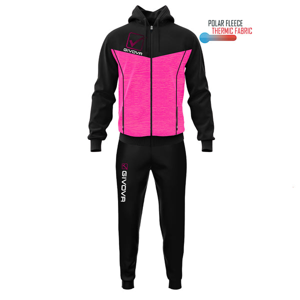 MELANGE VISA TRACKSUIT WITH POLARFLEECE HOOD TR018P