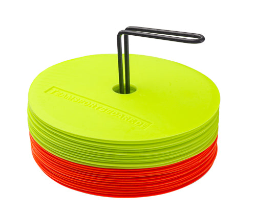 Sport markers NEON ø 15,5 cm - set of 24 flat marking discs